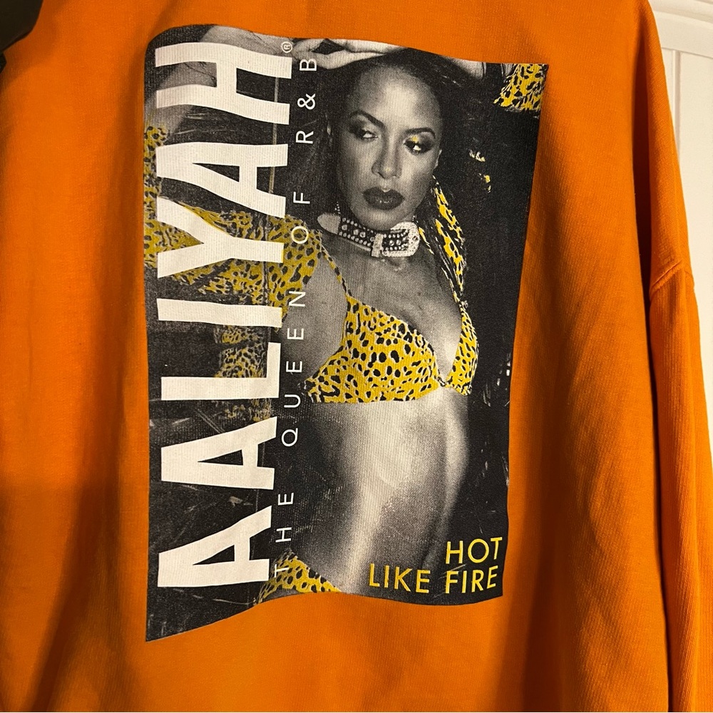 Orange Graphic Sweatshirt